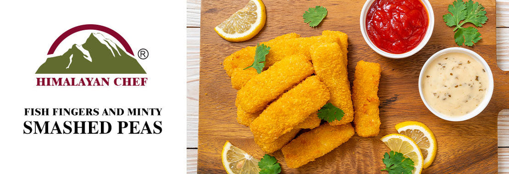 Fish Fingers and Minty Smashed Peas