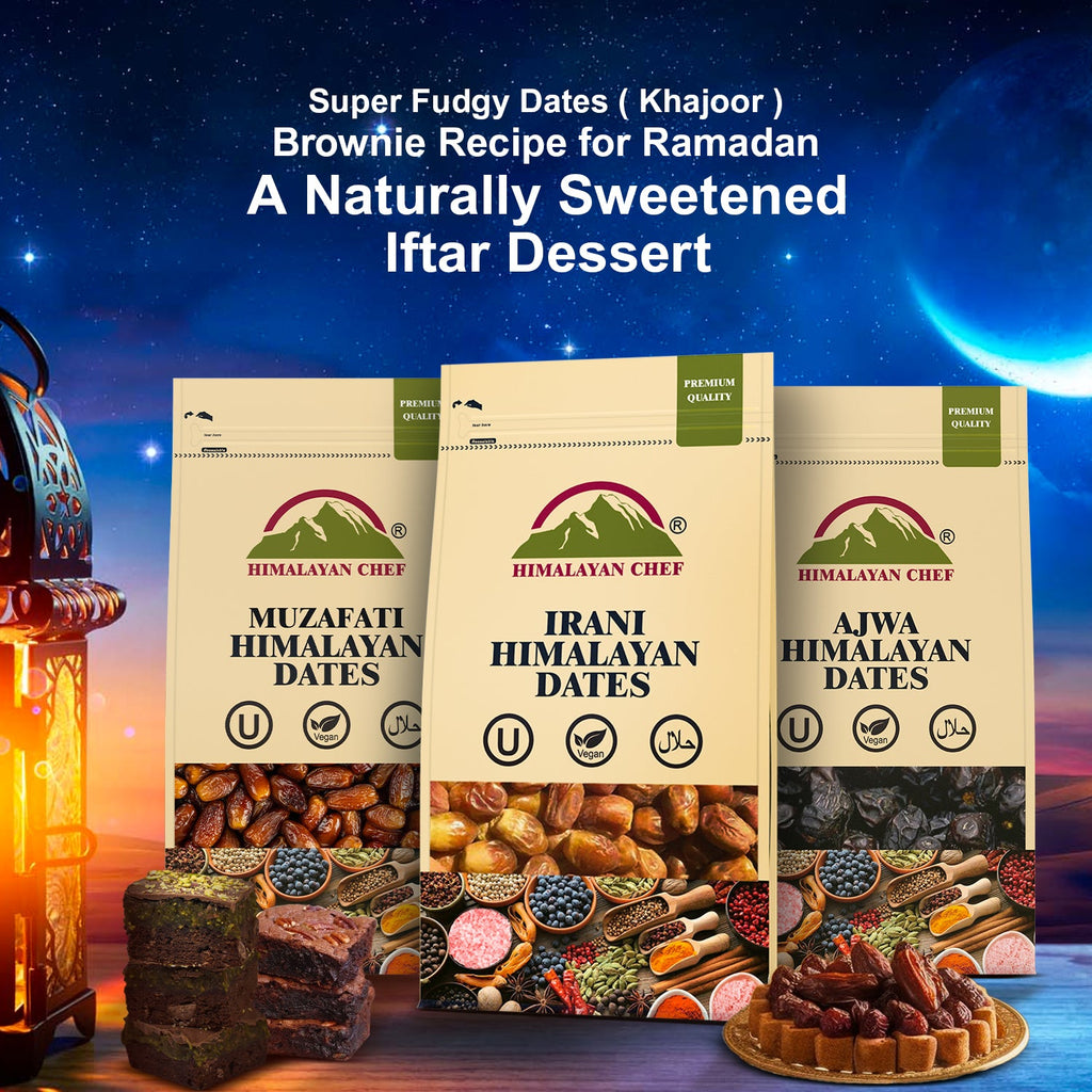 Super Fudgy Dates ( Khajoor ) Brownie Recipe for Ramadan : A Naturally Sweetened Iftar Dessert