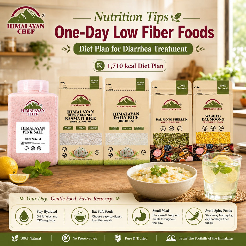 Nutrition Tips-One-Day Low Fiber Foods Diet Plan for Diarrhea Treatment