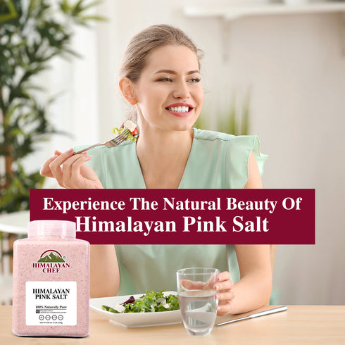 Pink Salt Fine Large Plastic Jar - 5 lbs (2268g) | Himalayan Chef