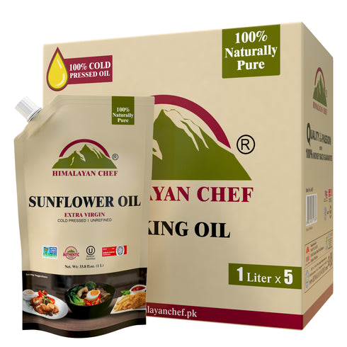 Himalayan Chef Sunflower Oil- 11 lbs (1x5 Ltr) | Unrefined Extra Virgin