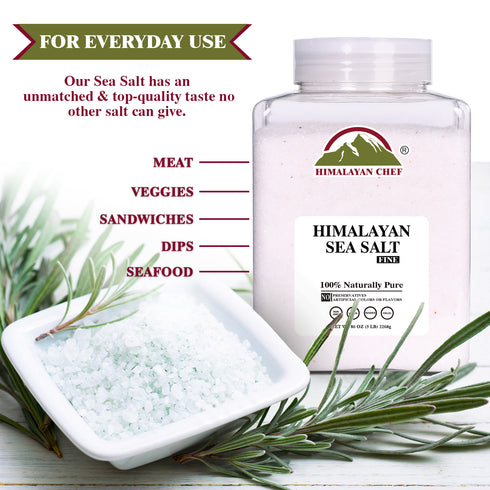 Sea Salt Fine Jar - 5 lbs (2268g) | Himalayan Chef