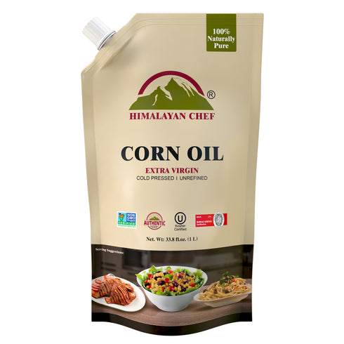 Himalayan Chef Corn Oil - 2.2 lbs (1 Ltr) | Unrefined Extra Virgin