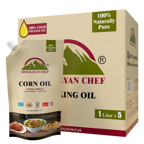 Himalayan Chef Corn Oil- 11 lbs (1x5 Ltr) | Unrefined Extra Virgin