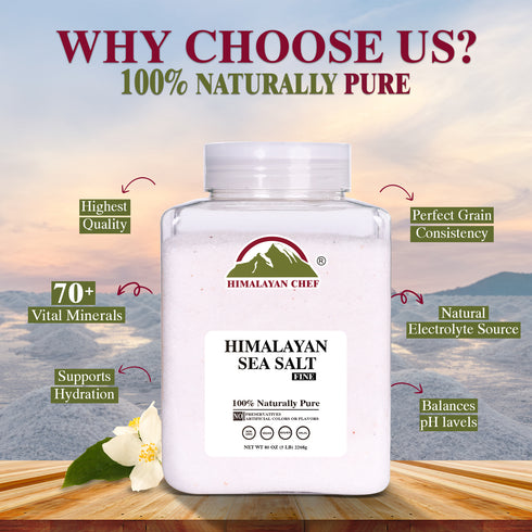 Sea Salt Fine Jar - 5 lbs (2268g) | Himalayan Chef