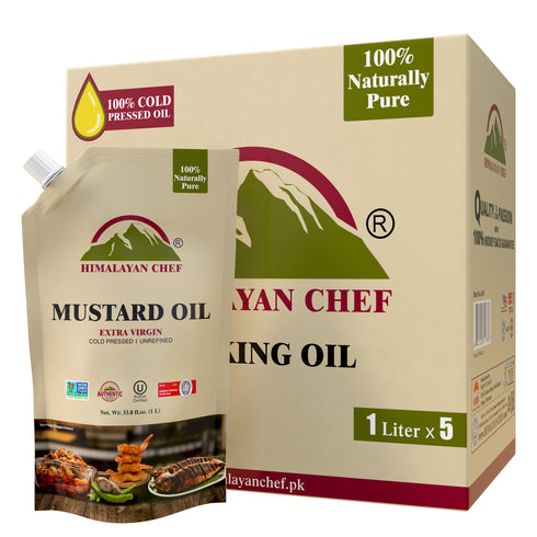 Himalayan Chef Mustard Oil - 11 lbs (1x5 Ltr) | Unrefined Extra Virgin
