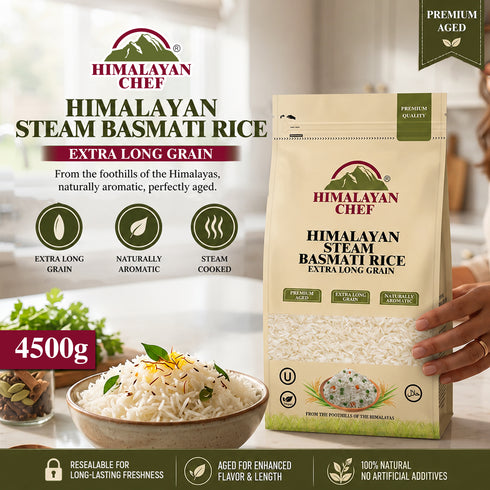 1121 Kainat Steam Basmati Rice - 10 lbs (4500g) | Himalayan Chef