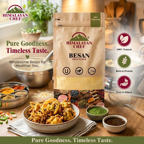Gluten Free Besan (Gram Flour) - 1.76 lbs (800g) | Himalayan Chef