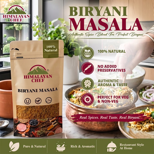 Gluten Free Biryani Masala - 0.22 lbs (100g) | Himalayan Chef