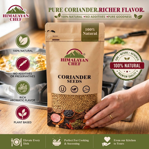 Gluten Free Coriander Seeds - 0.22 lbs (100g) | Himalayan Chef