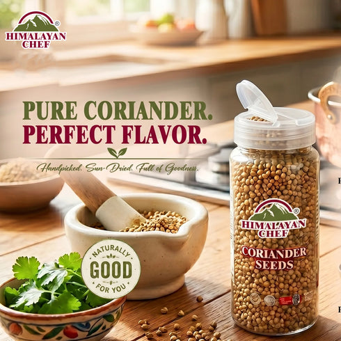 Gluten Free Coriander Seeds Large Plastic Shaker - 95g | Himalayan Chef