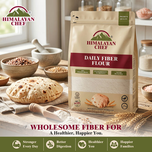 Daily Fiber Multivitamin Flour (Atta) - 20 lbs (9000g) | Himalayan Chef