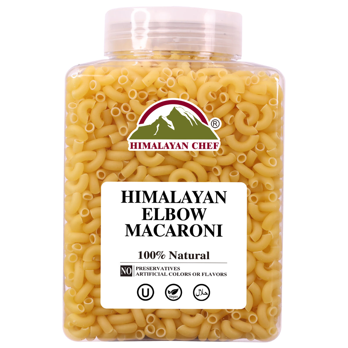 Elbow Macaroni - 1.8 lbs (800g) Large Plastic Jar | Himalayan Chef ...
