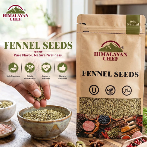 Gluten Free Fennel Seeds 0.2 lbs (100g) | Himalayan Chef