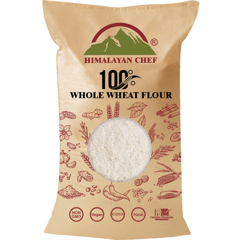 Whole Wheat Flour (Chakki Atta) - 40 lbs (18000g) | Himalayan Chef