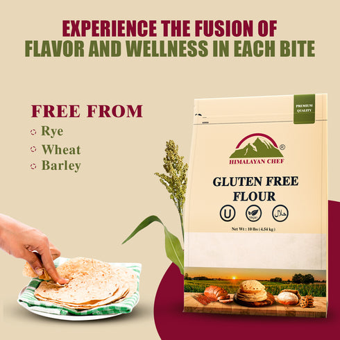 Gluten Free Flour (Atta) - 10 lbs (4.5kg) | Himalayan Chef