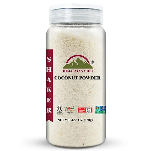 Coconut Powder Plastic Shaker - 0.17 lbs (80g) | Himalayan Chef
