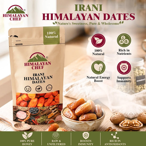 Gluten Free Irani Date (Khajoor) - 0.8 lbs (400g) | Himalayan Chef