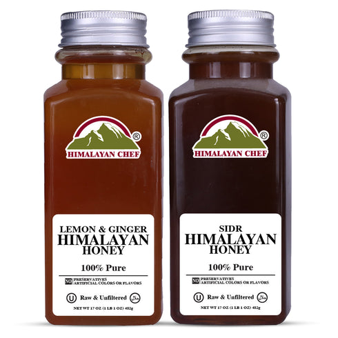 Himalayan Chef Lemon & Ginger + Sidr Honey - 2 lbs (960g) | Pack of 2