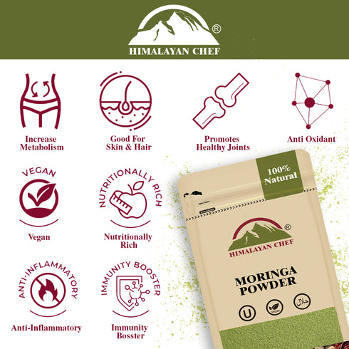 Organic Moringa Powder - 100g | Himalayan Chef