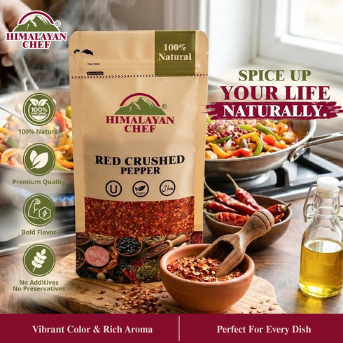 Gluten Free Red Chili Crushed - 0.2 lbs (100g) | Himalayan Chef