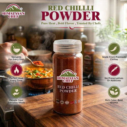 Gluten Free Red Chili Powder Plastic Shaker - 0.35 lbs (160g) | Himalayan Chef