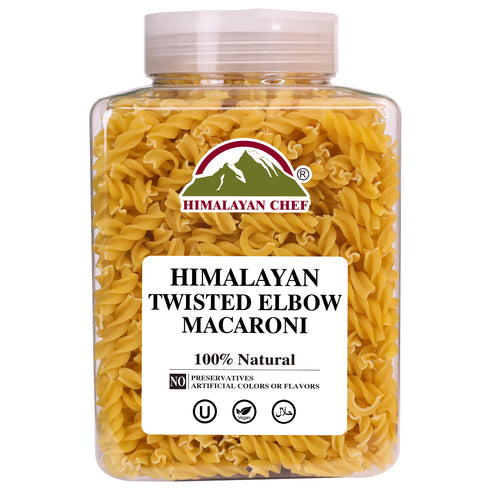 Twisted Elbow Macaroni - 1.8 lbs (800g) Large Plastic Jar | Himalayan Chef