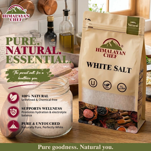 Gluten Free White Salt - 2 lbs (908g) | Himalayan Chef