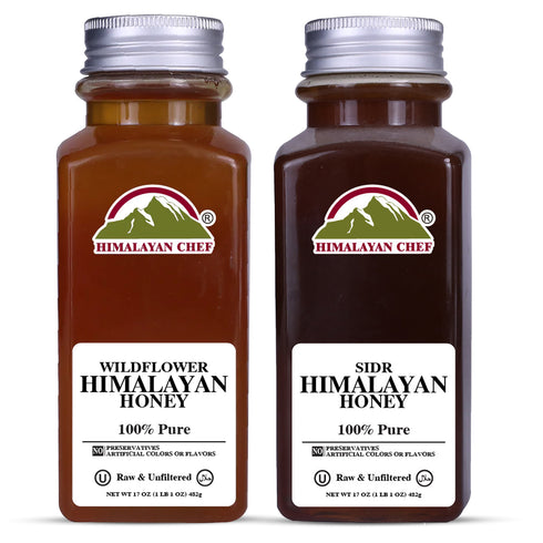 Himalayan Chef Wildflower + Sidr Honey - 2 lbs (960g) | Pack of 2