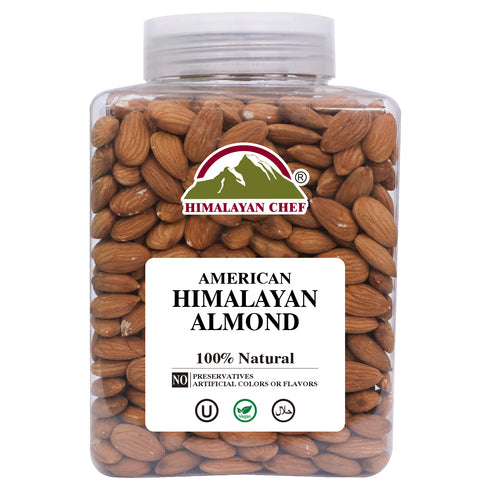 American Almond - 2.9 lbs (1300g) Large Plastic Jar | Himalayan Chef