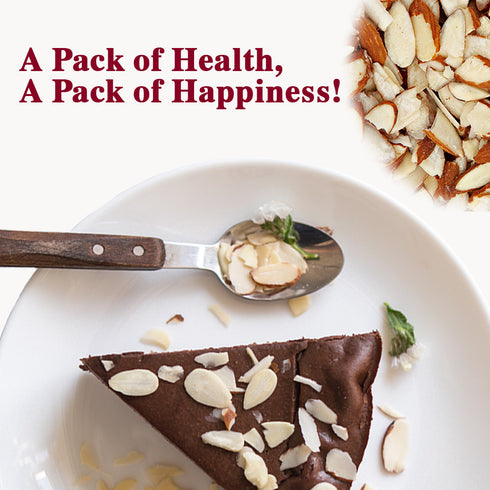 Almond Slice Square Plastic Jar - 0.37 lbs (170g) | Himalayan Chef