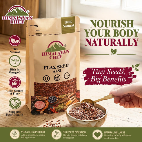 Alsi (Flax Seed) - 0.2lbs (100g) | Himalayan Chef