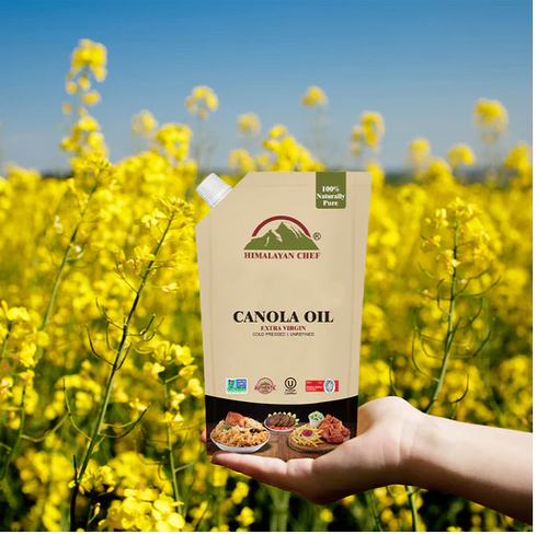Himalayan Chef Canola Oil - 11 lbs (1x5 Ltr) | Unrefined Extra Virgin
