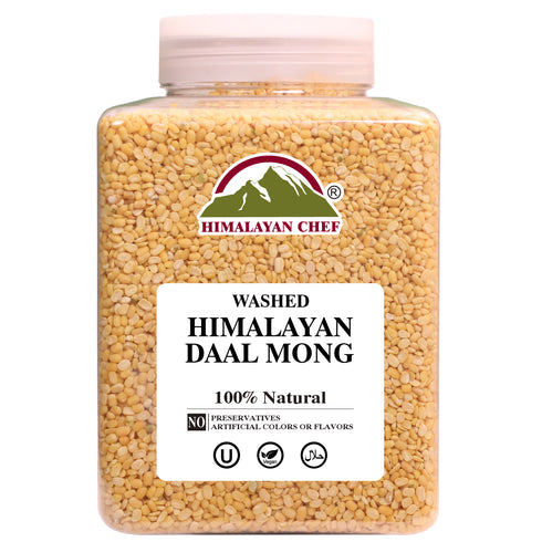 Daal Mong Washed Large Plastic Jar - 3.74 lbs (1700g) | Himalayan Chef