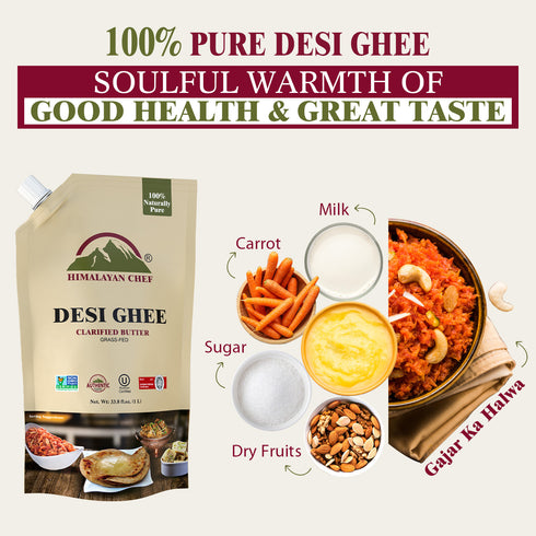 Himalayan Chef Desi Ghee- Craft bag - 2.2 lbs (1 Ltr)