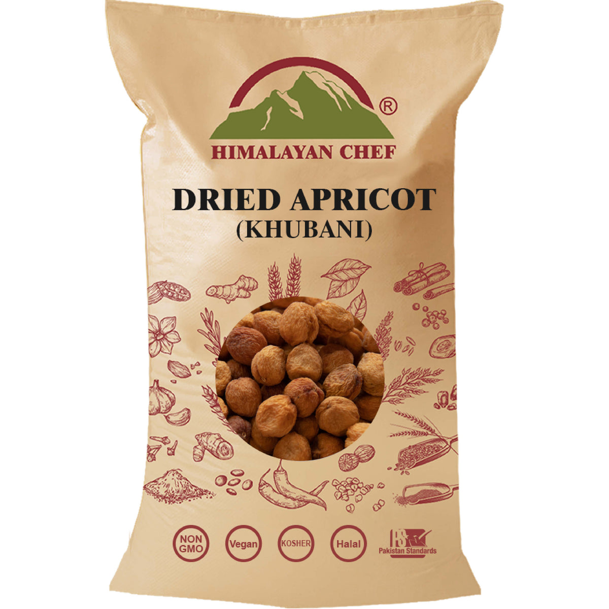 Dried Khubani (Apricot) 18.1kg Himalayan Chef HIMALAYAN CHEF PAKISTAN
