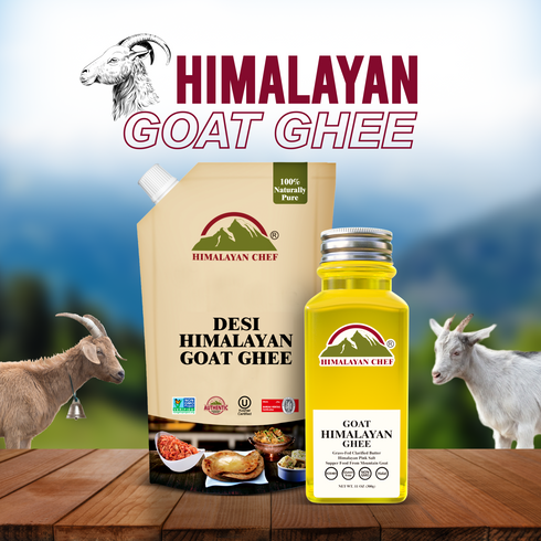 Himalayan Desi Goat Ghee- Square Plastic jar 0.66 lbs (0.3 Ltr)