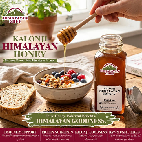 Gluten Free Kalonji Honey - 1 lbs (480g) | Himalayan Chef
