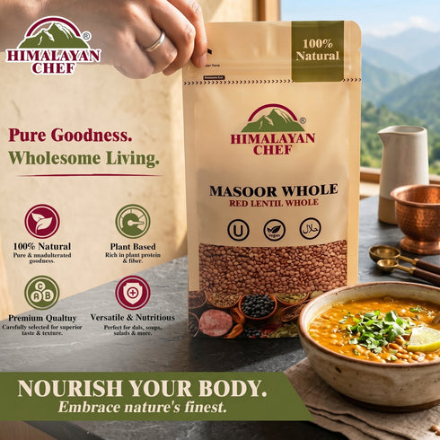 Masoor Whole - 2 lbs (908g) | Himalayan Chef