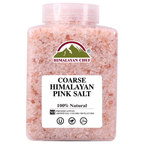 Pink Salt Coarse Large Plastic Jar - 5 lbs (2268g) | Himalayan Chef