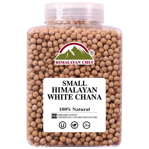 White Chana (Standard) Large Plastic Jar - 3.74 lbs (1700g) | Himalayan Chef