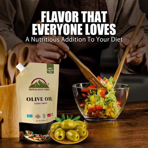Olive Oil (Extra Virgin) - 2.2 lbs (1 Ltr) | Himalayan Chef