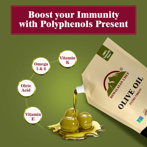 Olive Oil (Extra Virgin) - 2.2 lbs (1 Ltr) | Himalayan Chef