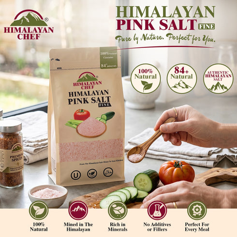Pink Salt Fine - 2 lbs (908g) | Himalayan Chef