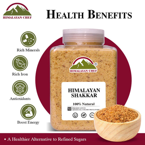 Shakkar (Jaggery Powder) Large Plastic Jar - 3.7 lbs (1700g) | Himalayan Chef