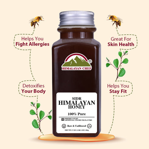 Himalayan Chef Sidr Honey - 2 lbs (960g) | Pack of 2