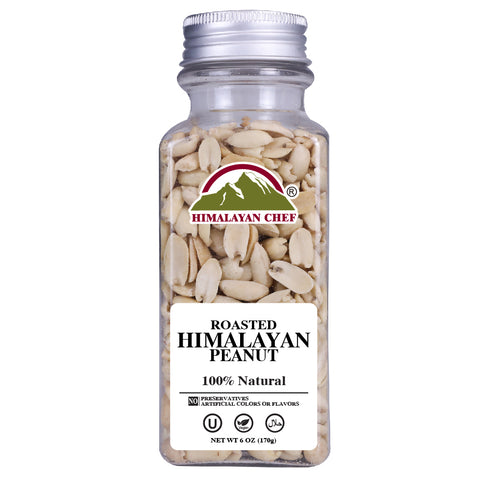 Roasted Peanut without shell Square Plastic Jar - 0.37 lbs (170g) | Himalayan Chef