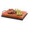 Himalayan Chef Cooking Salt Plate Metal Holder 12" X 8" X 2"