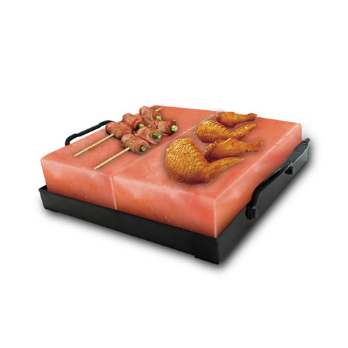 Himalayan Chef Cooking Salt Plate Metal Holder 8" X 4" X 2"