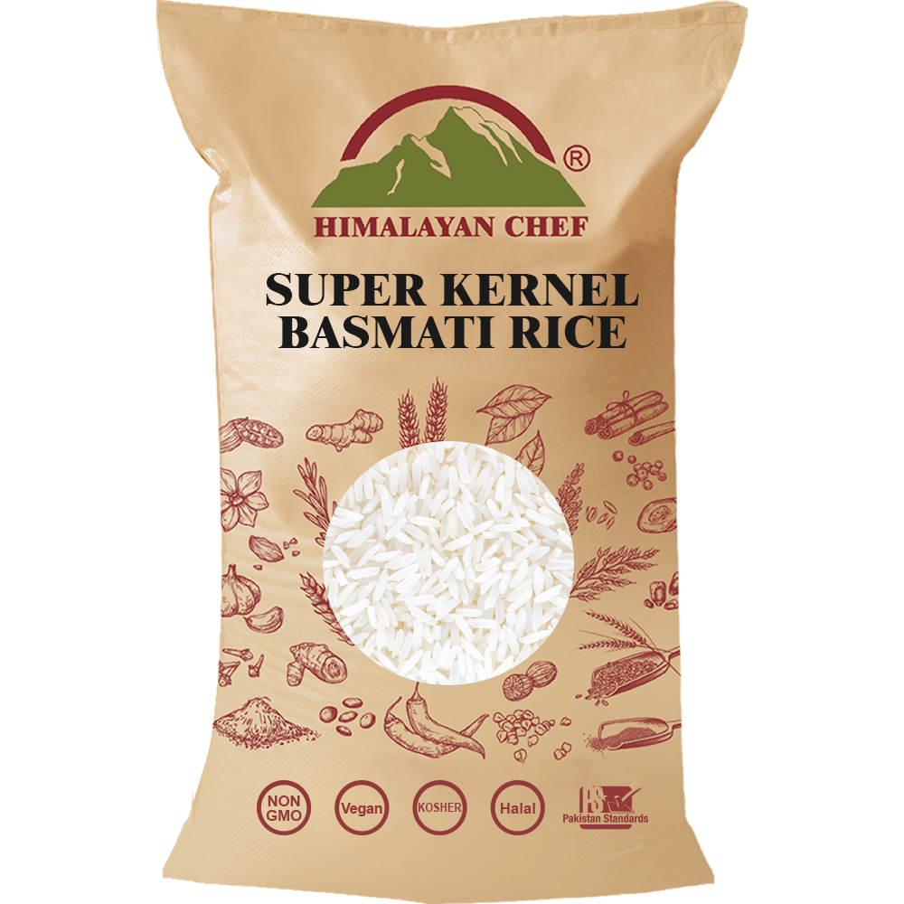 Basmathi Rice Kernal Super Kernel Basmati Rice - Double Polish - 50 lbs (22700g) | Himalaya ...